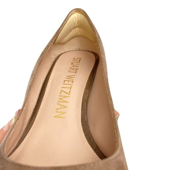 STUART WEITZMAN Larsa Suede Pumps in Toupe Size 8 - Picture 14 of 14
